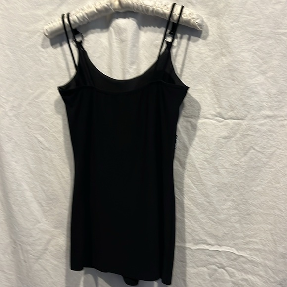 Sexy double spaghetti straps w silver ring detail bedazzled empire waist XS - Picture 6 of 9